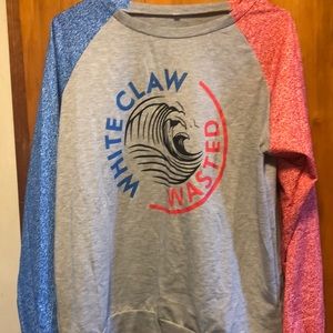 Long sleeve white claw sweat shirt